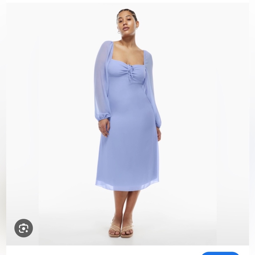 Aritzia Jacqueline iris blue/lavender midi dress NWT size 2